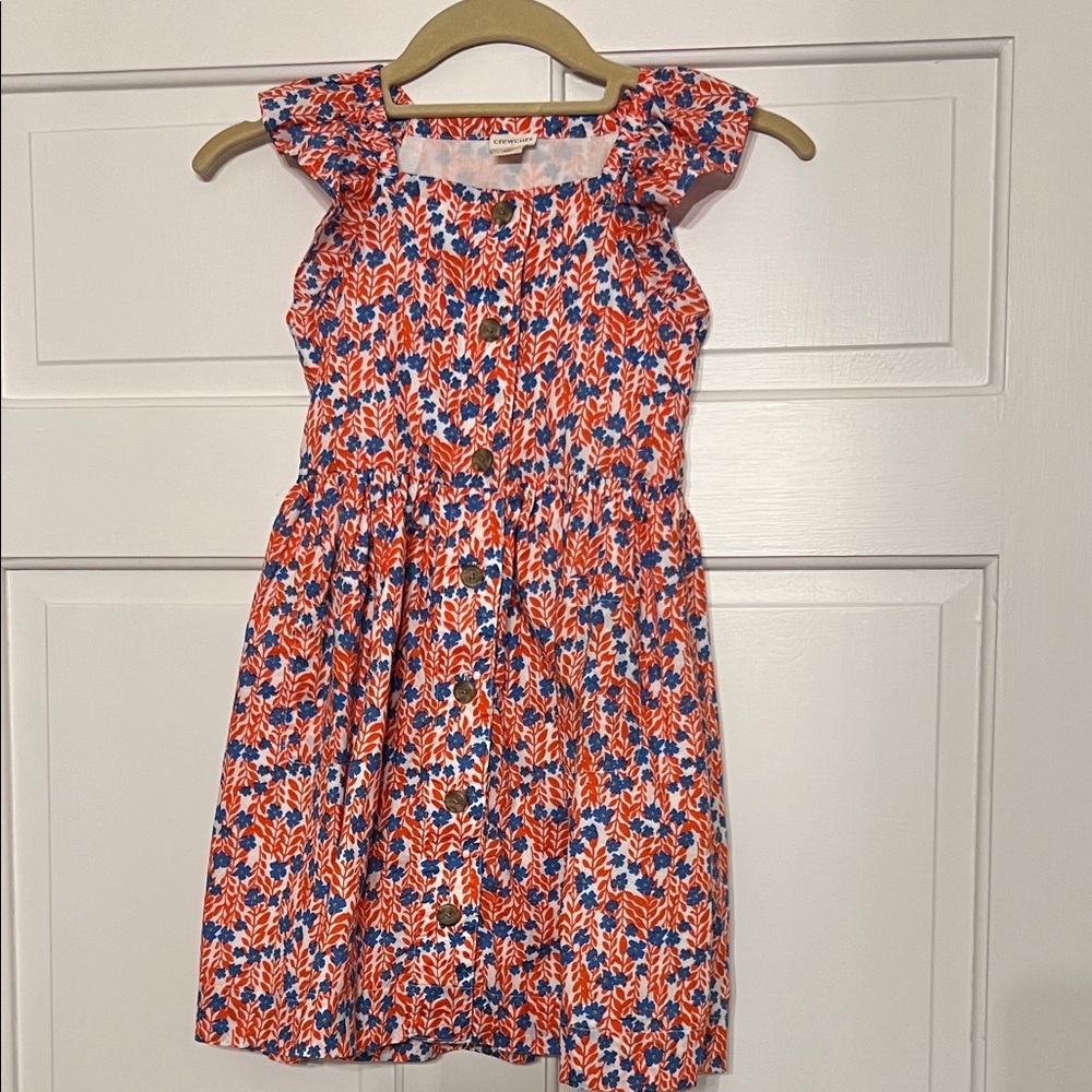 Crewcuts Floral Kids Dress - Red and Blue